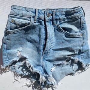 Zara Hi Rise Denim Shorts